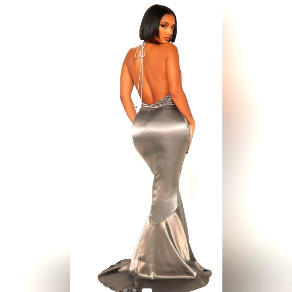 Sexy chrome gown